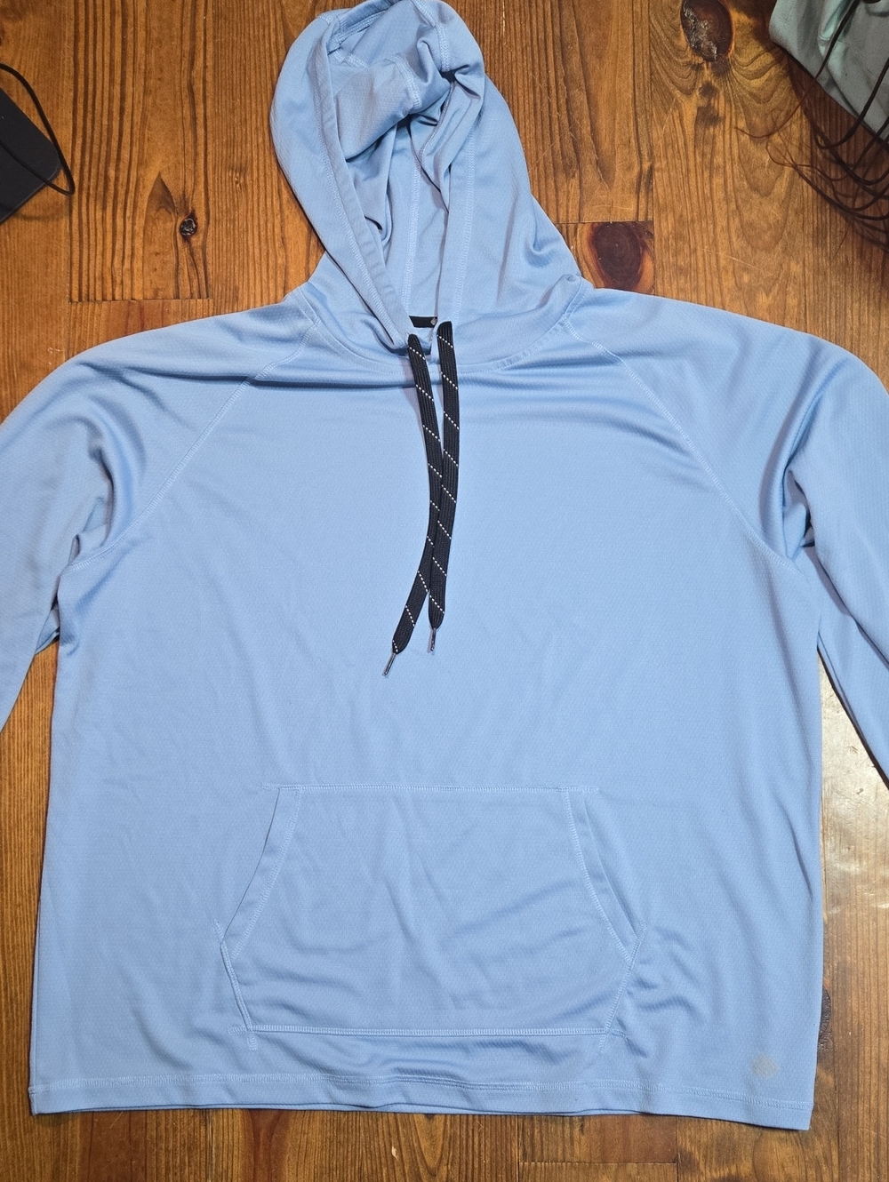 ZELOS Light Blue Hooded Athletic Pullover